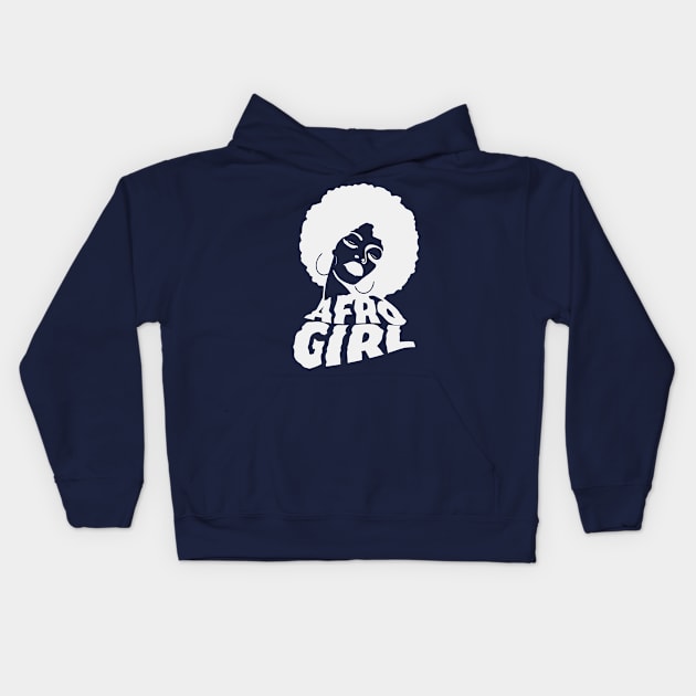 Afro Girl Kids Hoodie by TheBlackSheep